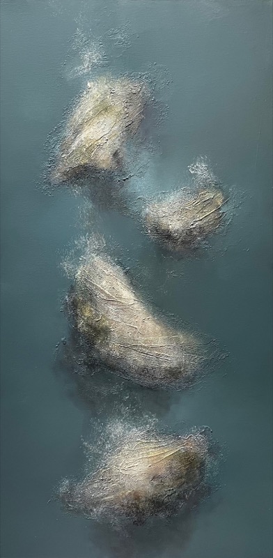 Ascent, painting by Mona Barbu