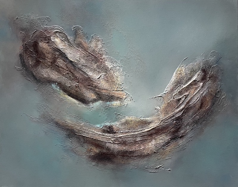 Embrace, painting by Mona Barbu